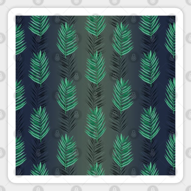 Tropical leaves Magnet by ilhnklv